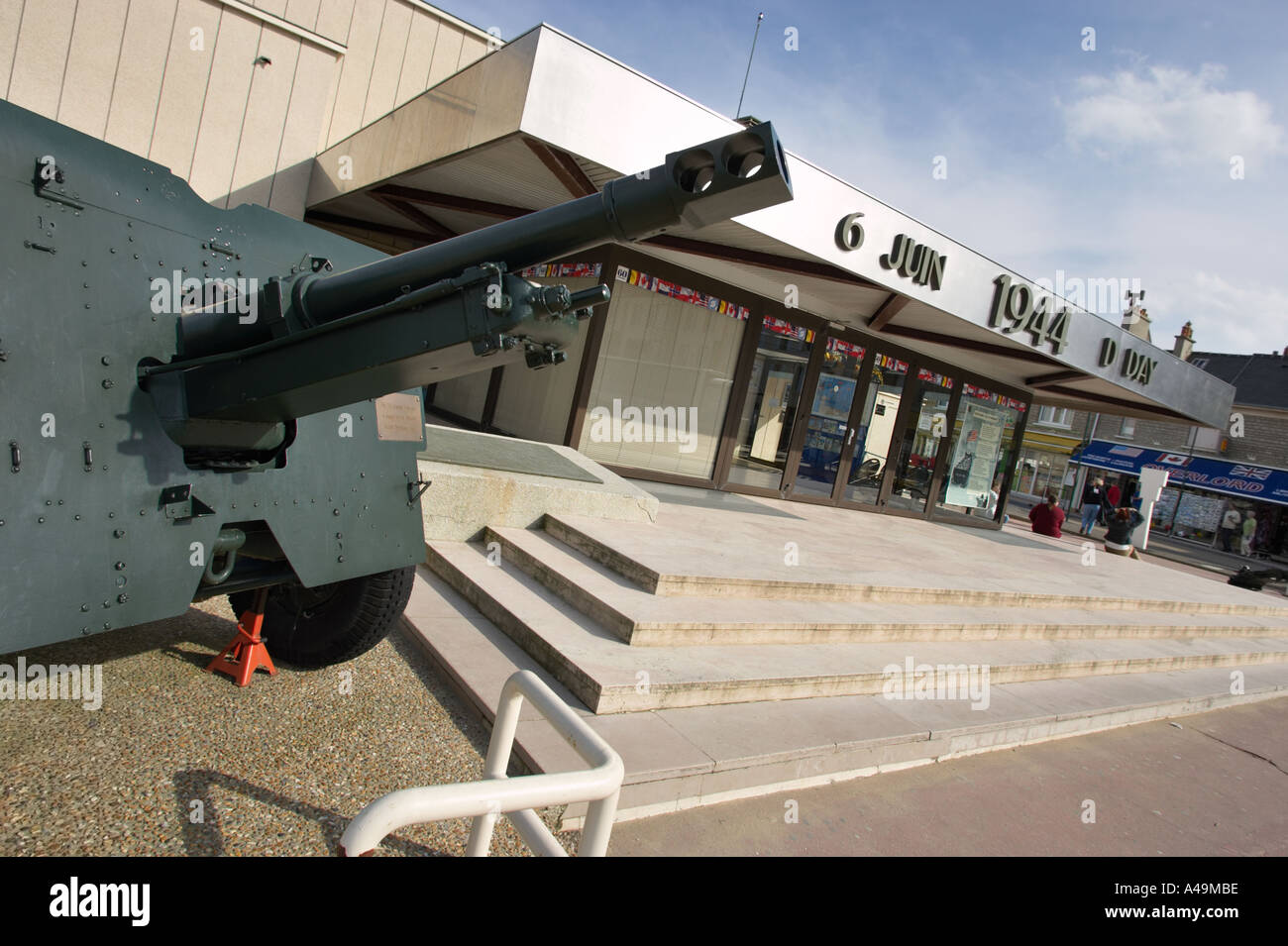 D Day Musee du Debarquement museum at Gold Beach at Arromanches Les Bains, Normandy, France Stock Photo