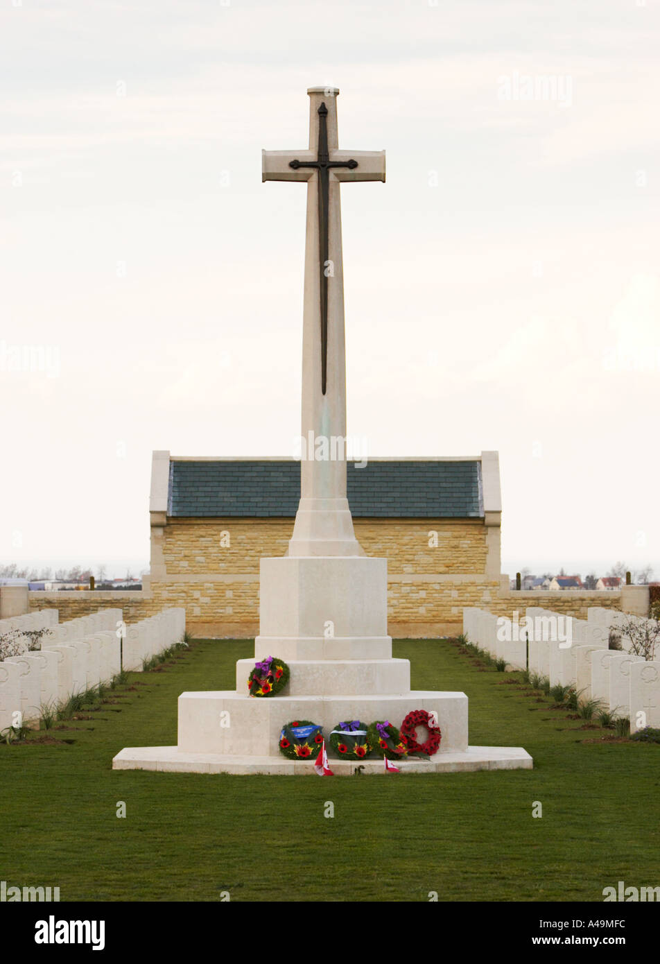 Canadian war cemetery at Beny Sur Mer Normandy France Europe Stock Photo