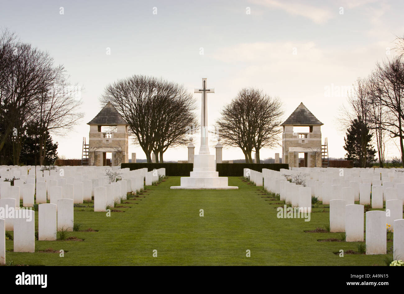 War graves Canadian cemetery at Beny Sur Mer, Normandy, France Stock Photo