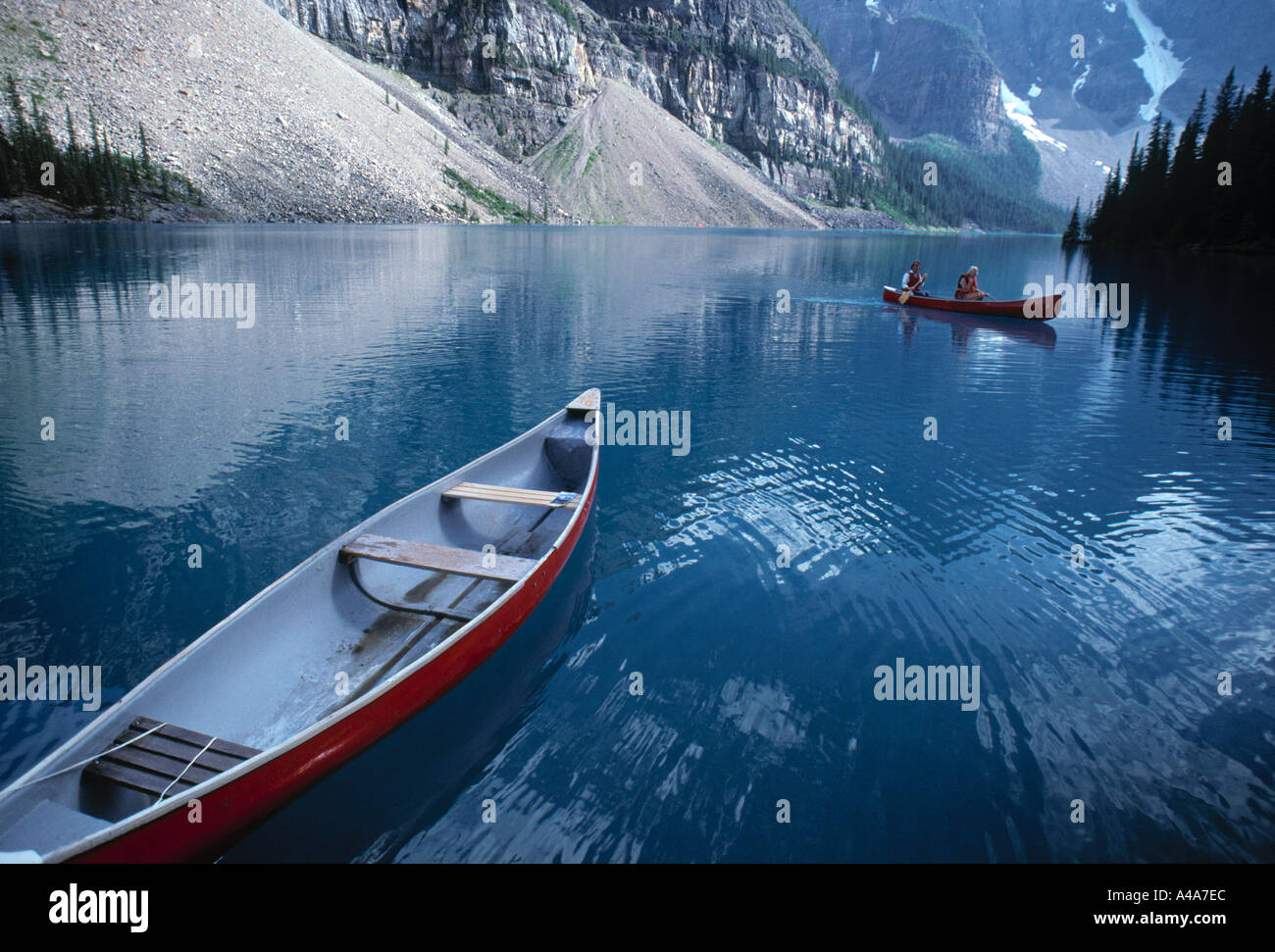 Moraine Lake, Banff, Alberta, Canada Stock Photo