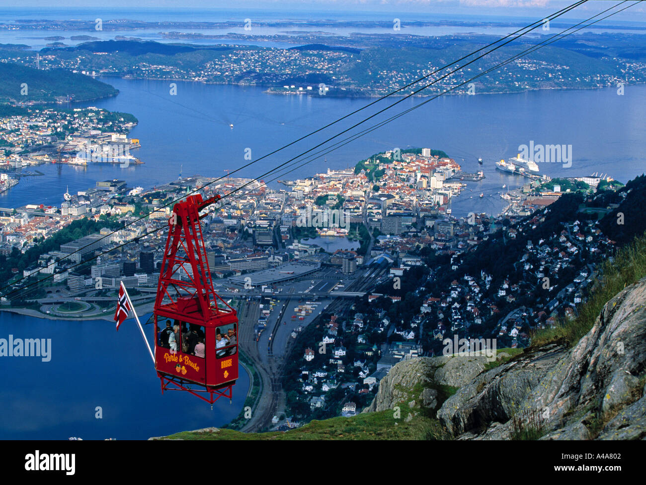 Ulviksbanen cable car, Bergen, Norway Stock Photo Alamy