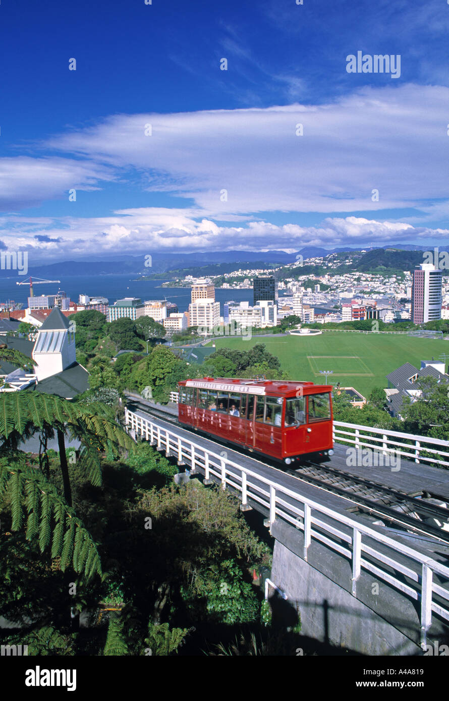 Cable-car (Funicular), Wellington, New Zealand Stock Photo