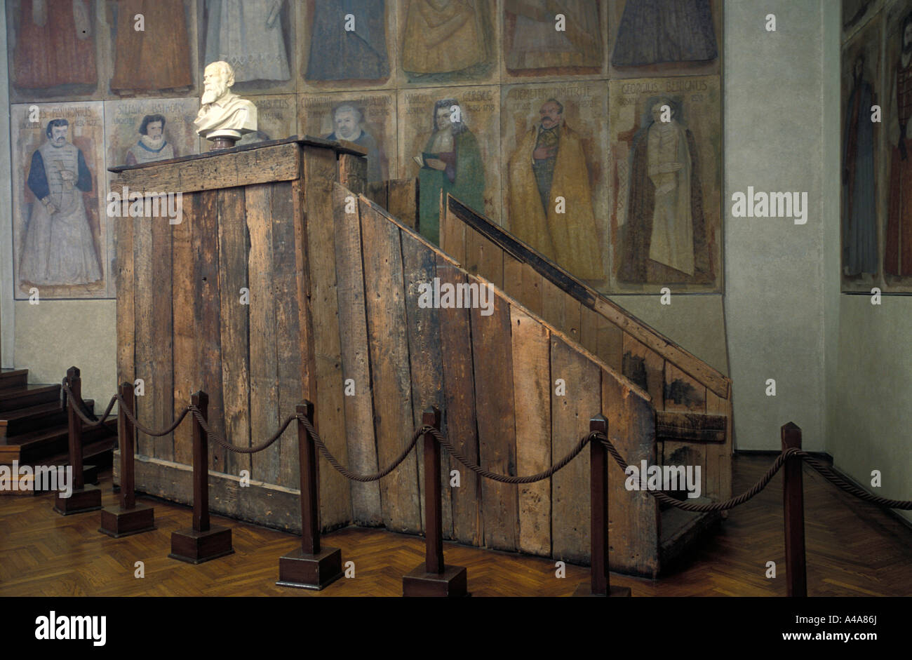 Galileo Galilei Desk Il Bo University Padua Veneto Italy Stock