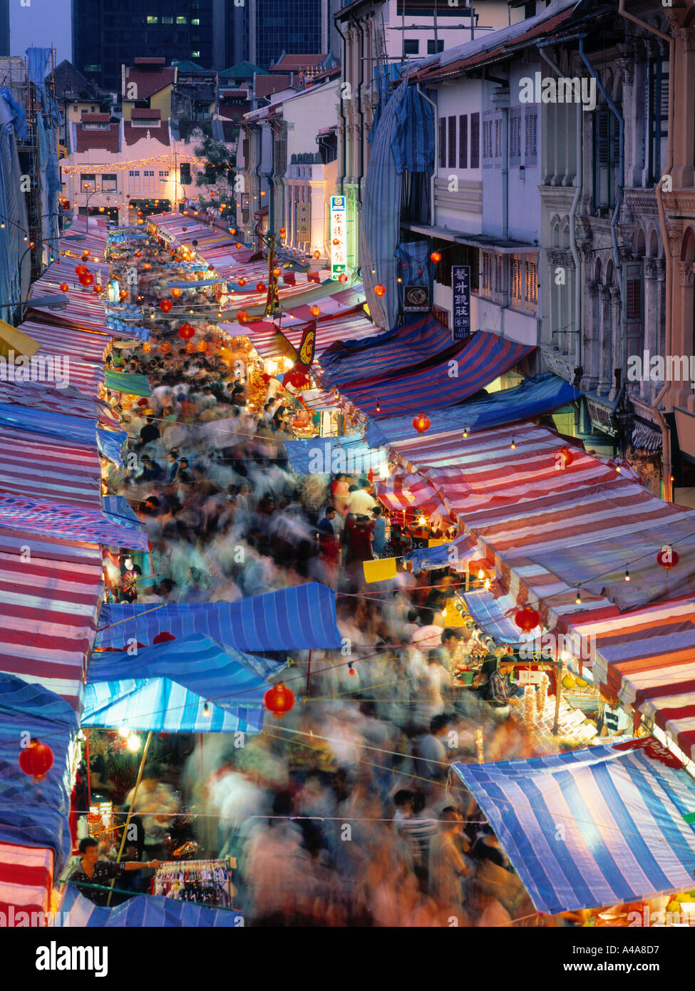 Street Market, China Town, Singapore Stock Photo - Alamy