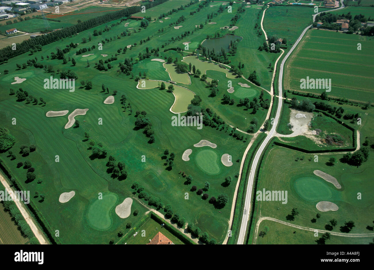 Aerial view of Montecchia Golf Club Selvazzano Veneto Italy Stock Photo -  Alamy