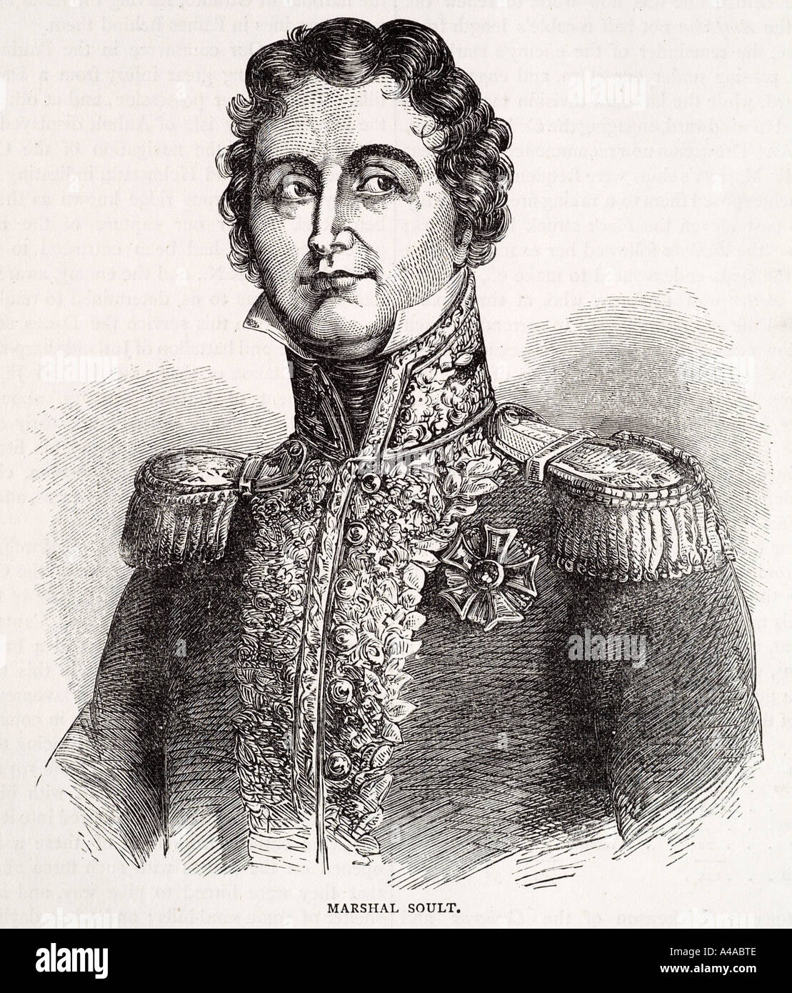 marshal soult portrait soldier army Nicolas Jean  French General 1769 1851 1804 Napoleon France Stock Photo