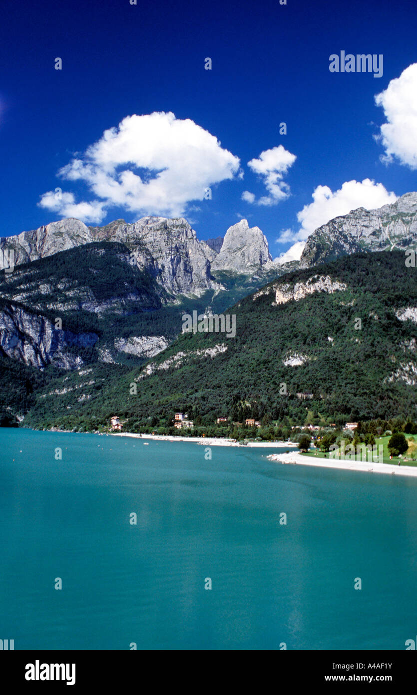 Lake Molveno Brenta mountain chain Trentino Alto Adige Italy Stock ...