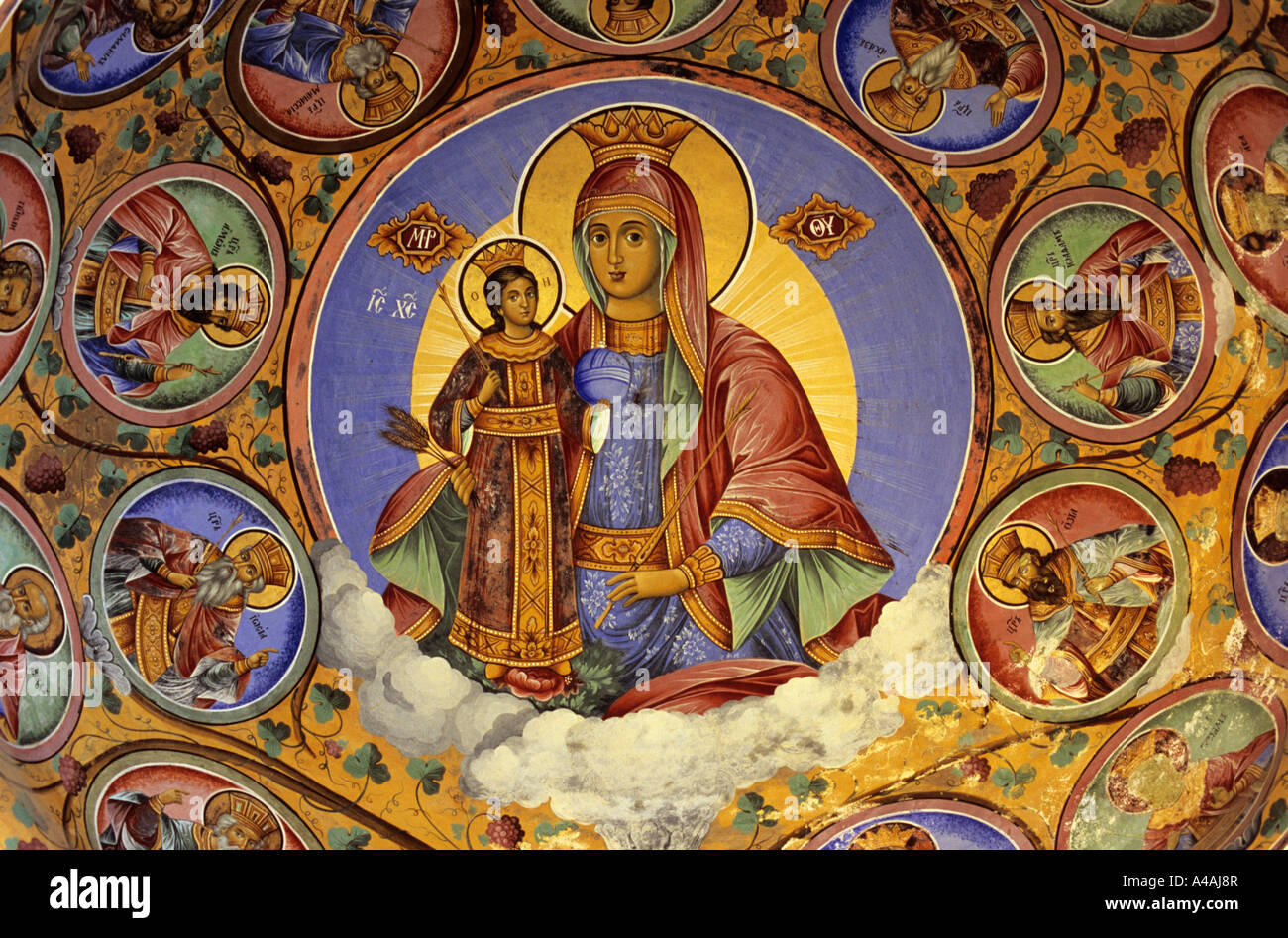 Nativity Church mural Rila Monastery Bulgaria Stock Photo Alamy