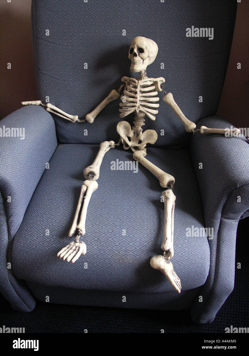 Bored Stiff Skeleton Resting In Lounge Chair Stock Photo 6279295
