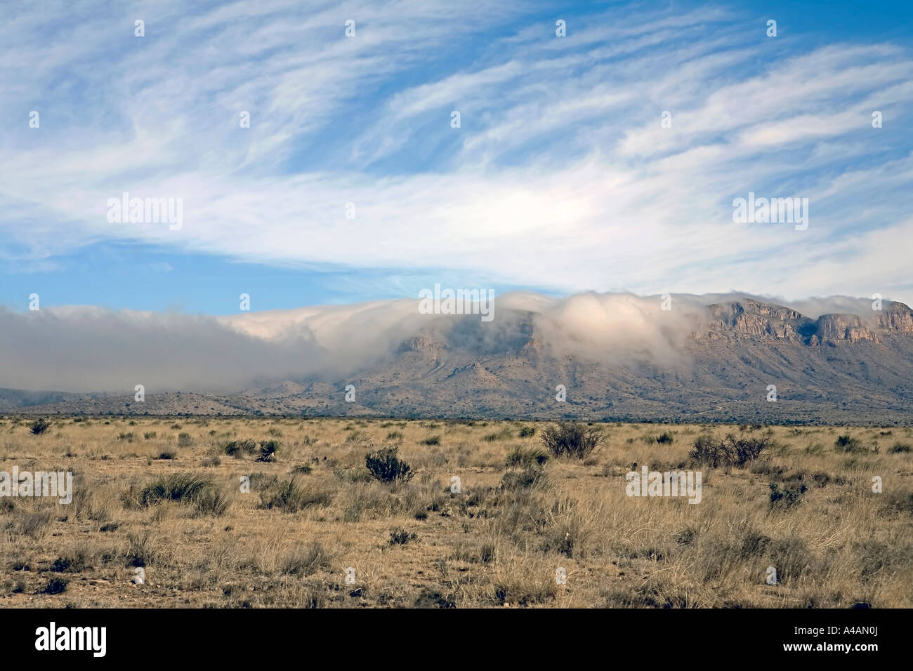 Cold front over the Glass Mountains in the Chihuahuan Desert of West