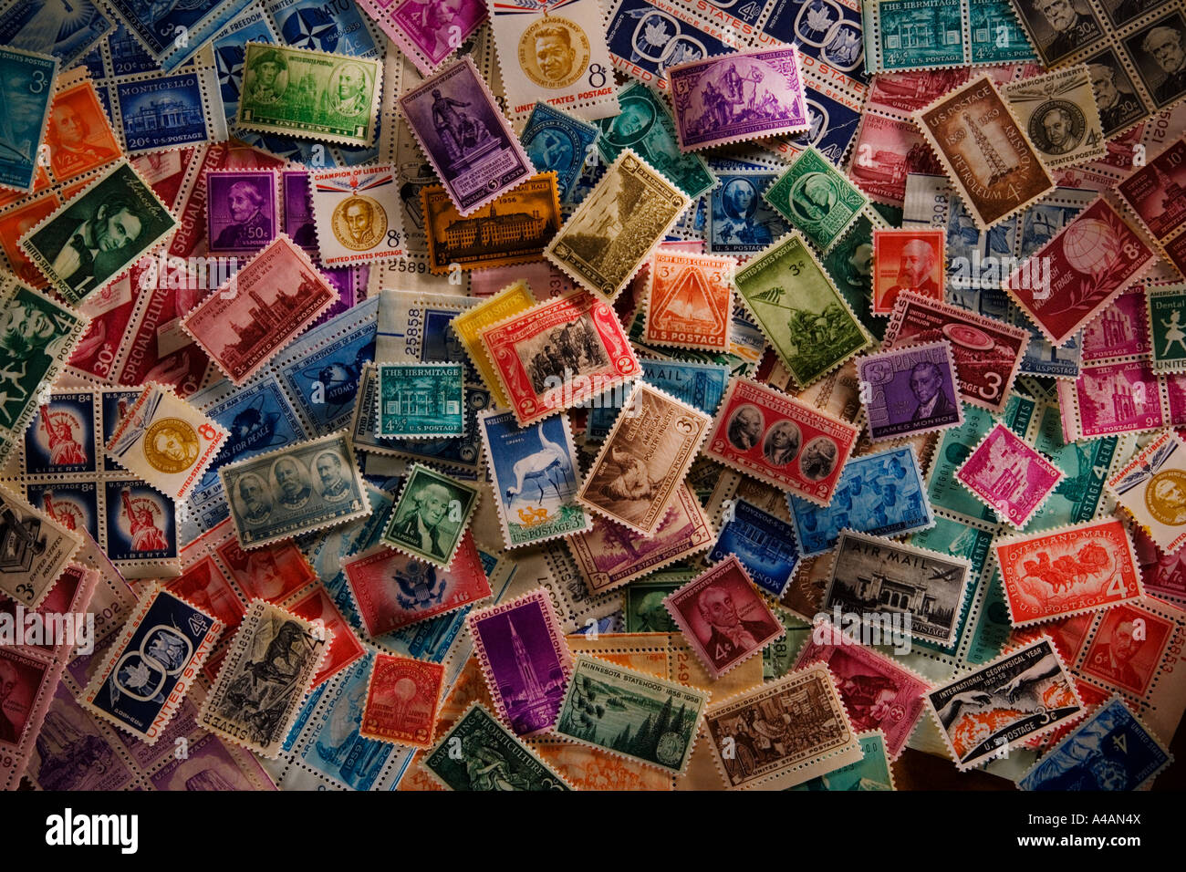Collection of postage stamps hi-res stock photography and images - Alamy