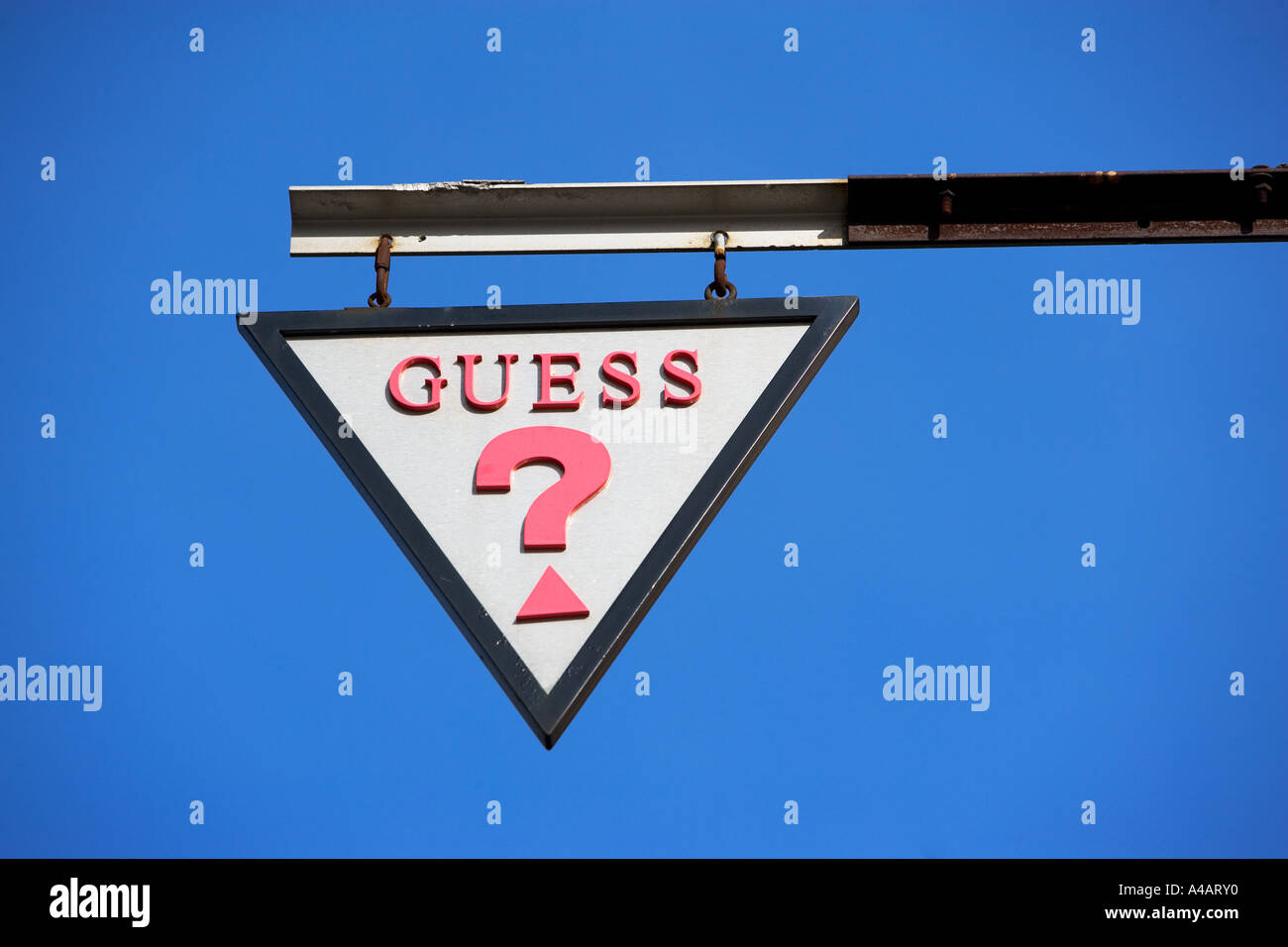 QUESTION MARK ON SIGN, GUESS Stock Photo - Alamy