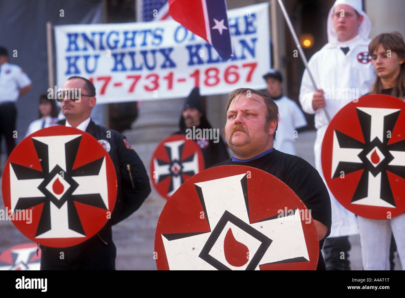 Lansing Michigan A Ku Klux Klan rally at the Michigan state capitol Stock Photo