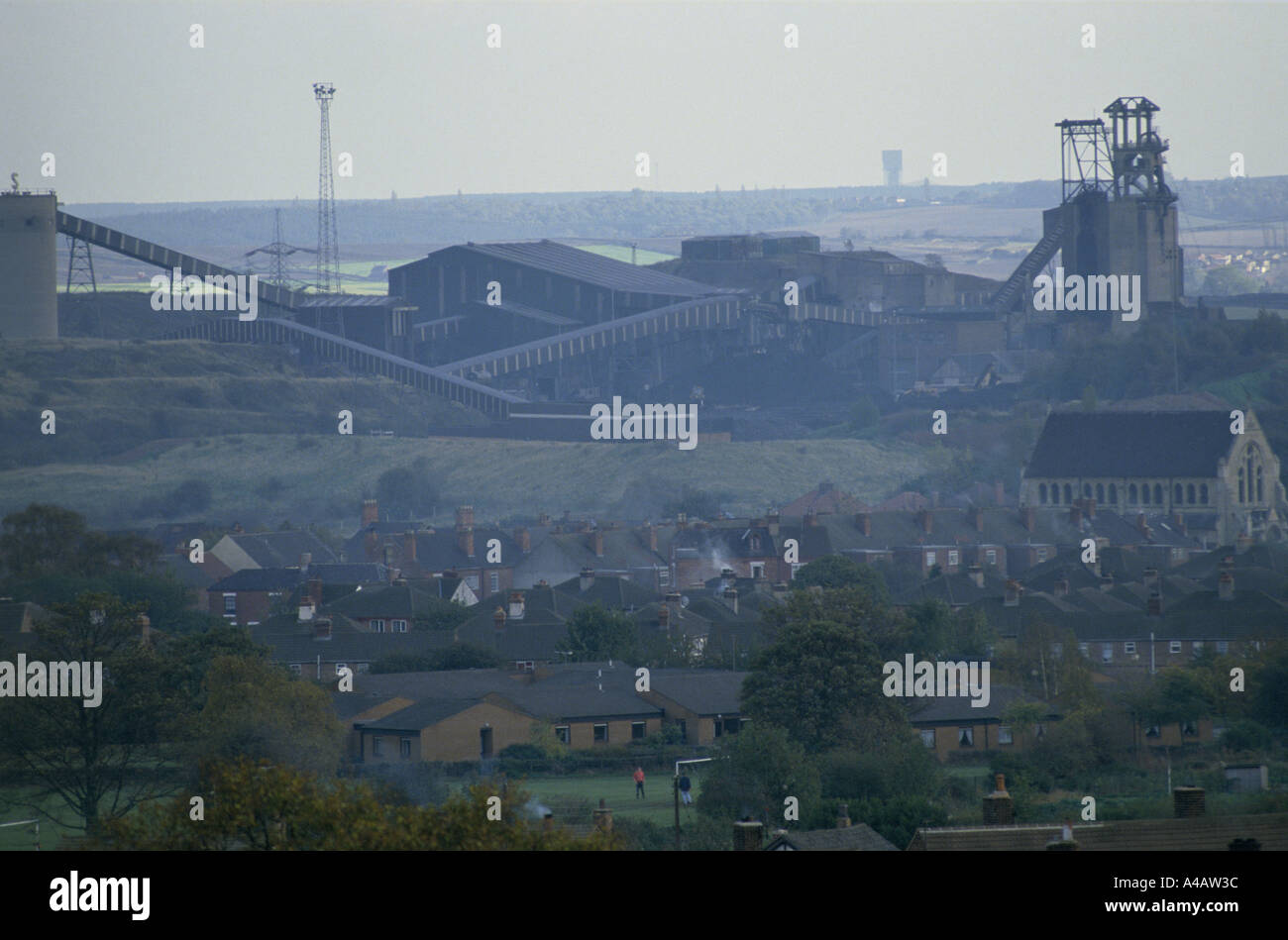 VIEW OF SHIREBROOK COLLIERY, NOTTINGHAMSHIRE, ENGLAND. THE COAL MINE Stock Photo 3588411 Alamy