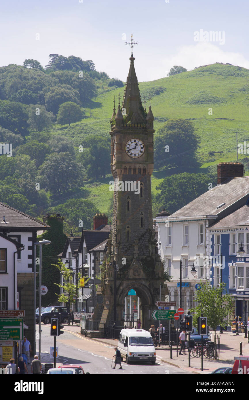 Machynlleth clock tower 5 Stock Photo - Alamy