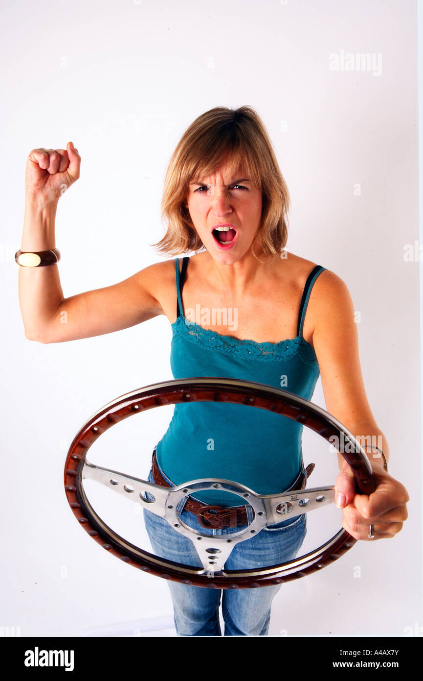 Road rage woman hi-res stock photography and images - Alamy