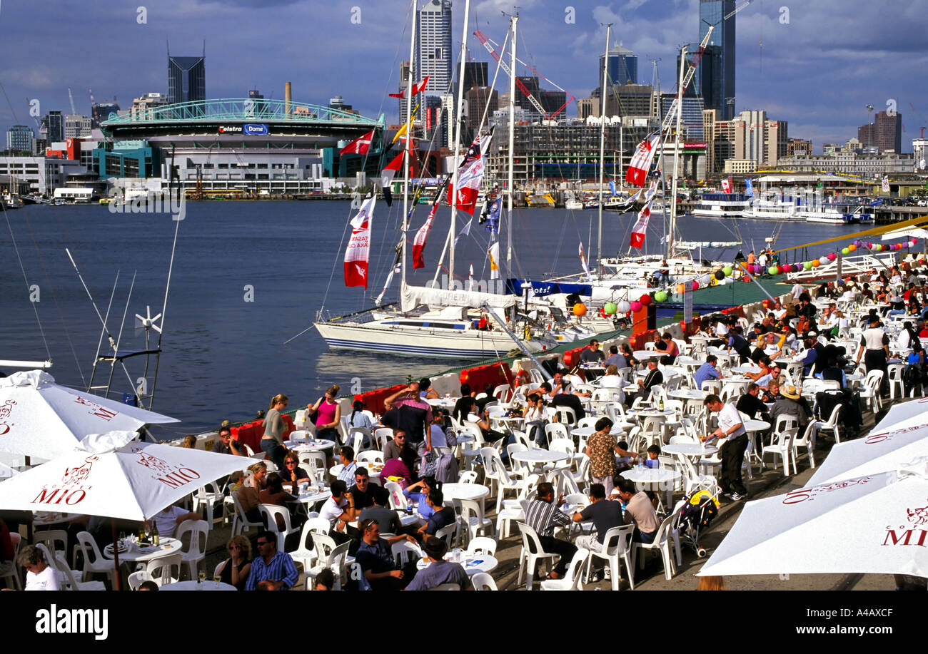 Dining, Docklands, Melbourne Stock Photo Alamy