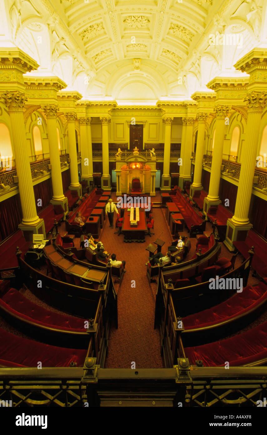 Legislative Council Chamber, Parliament House, Melbourne, Stock Photo