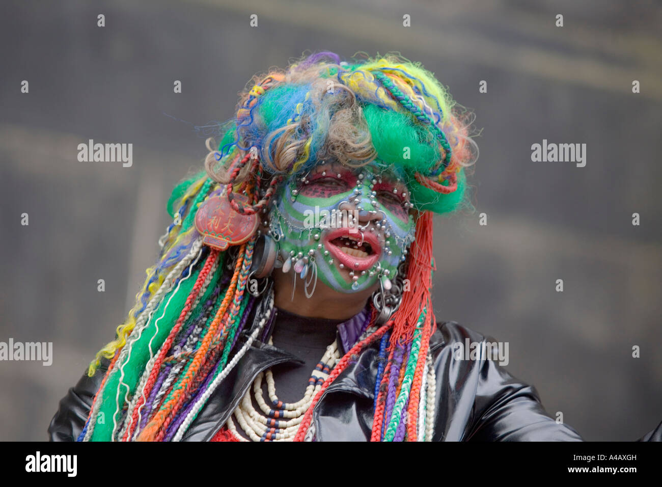 Interesting hair at the Edinburgh International festival Stock Photo