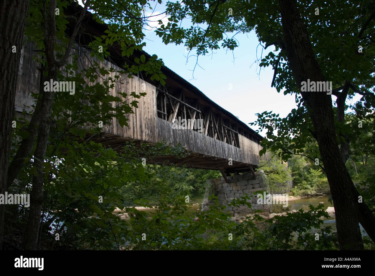 Covered Bridge Campton New Hampshire Stock Photo Alamy