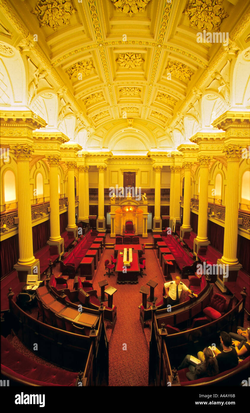 Legislative Council Chamber, Parliament House Melbourne, Stock Photo