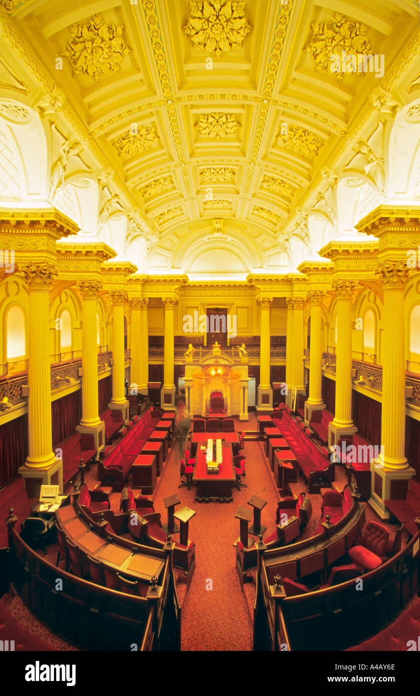 Legislative Council Chamber, Parliament House Melbourne, Stock Photo