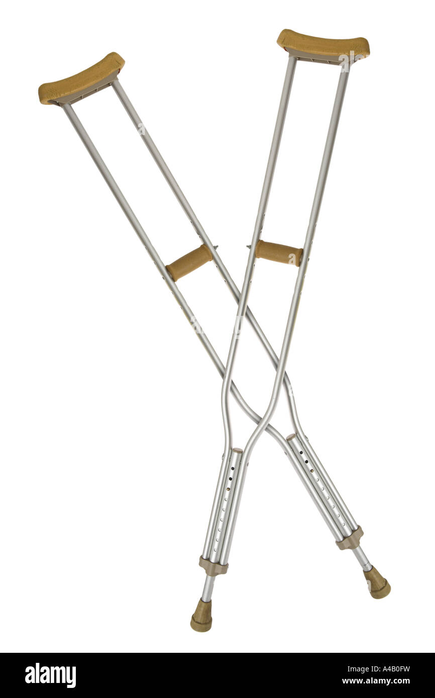 One with crutches hi-res stock photography and images - Alamy