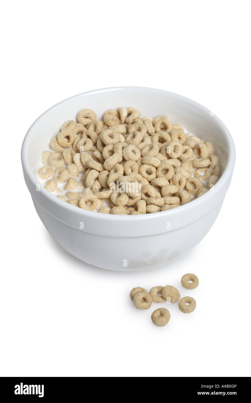 Bowl of Cereal cut out on white background Stock Photo Alamy