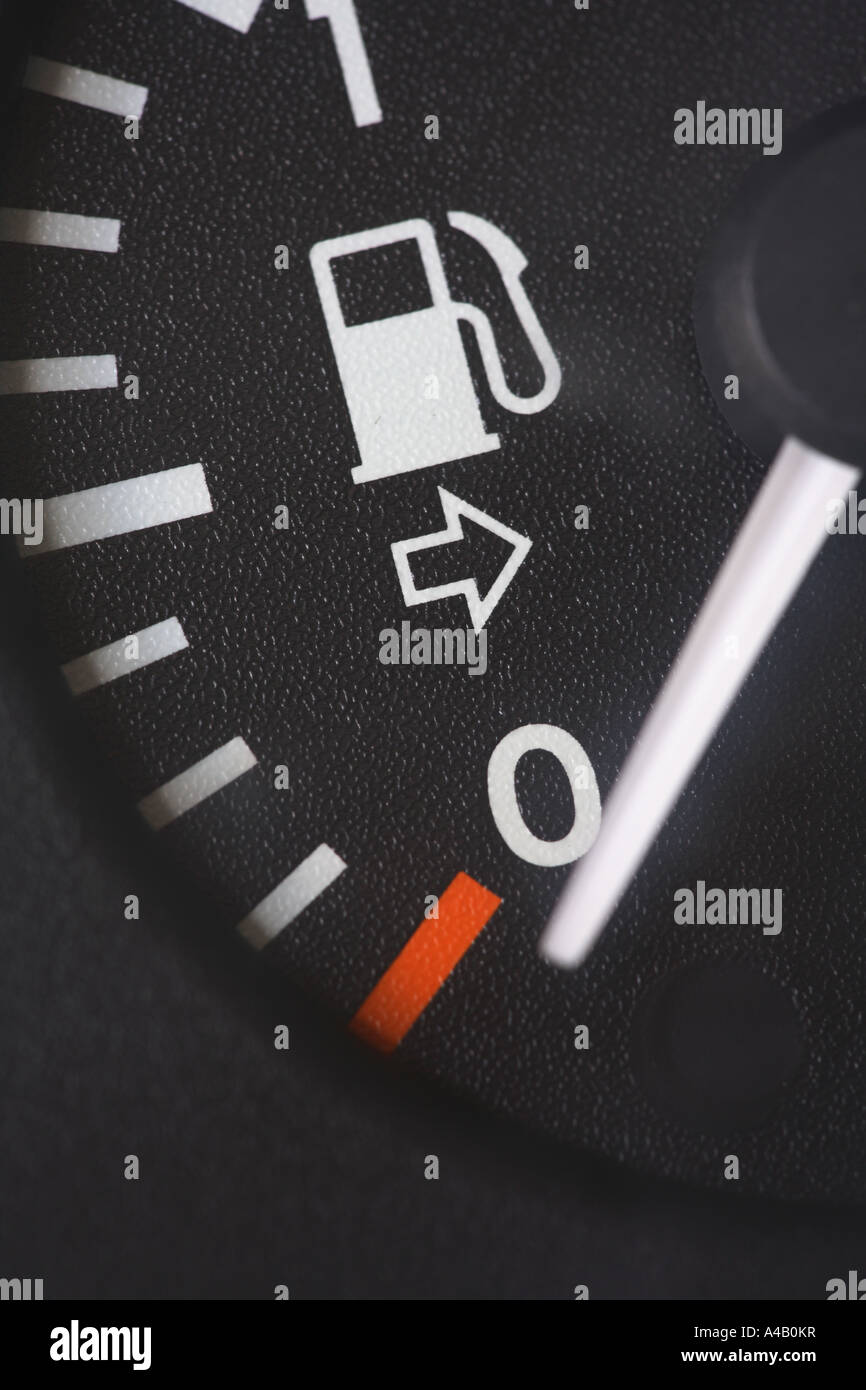 Fuel Gauge on Empty Stock Photo Alamy