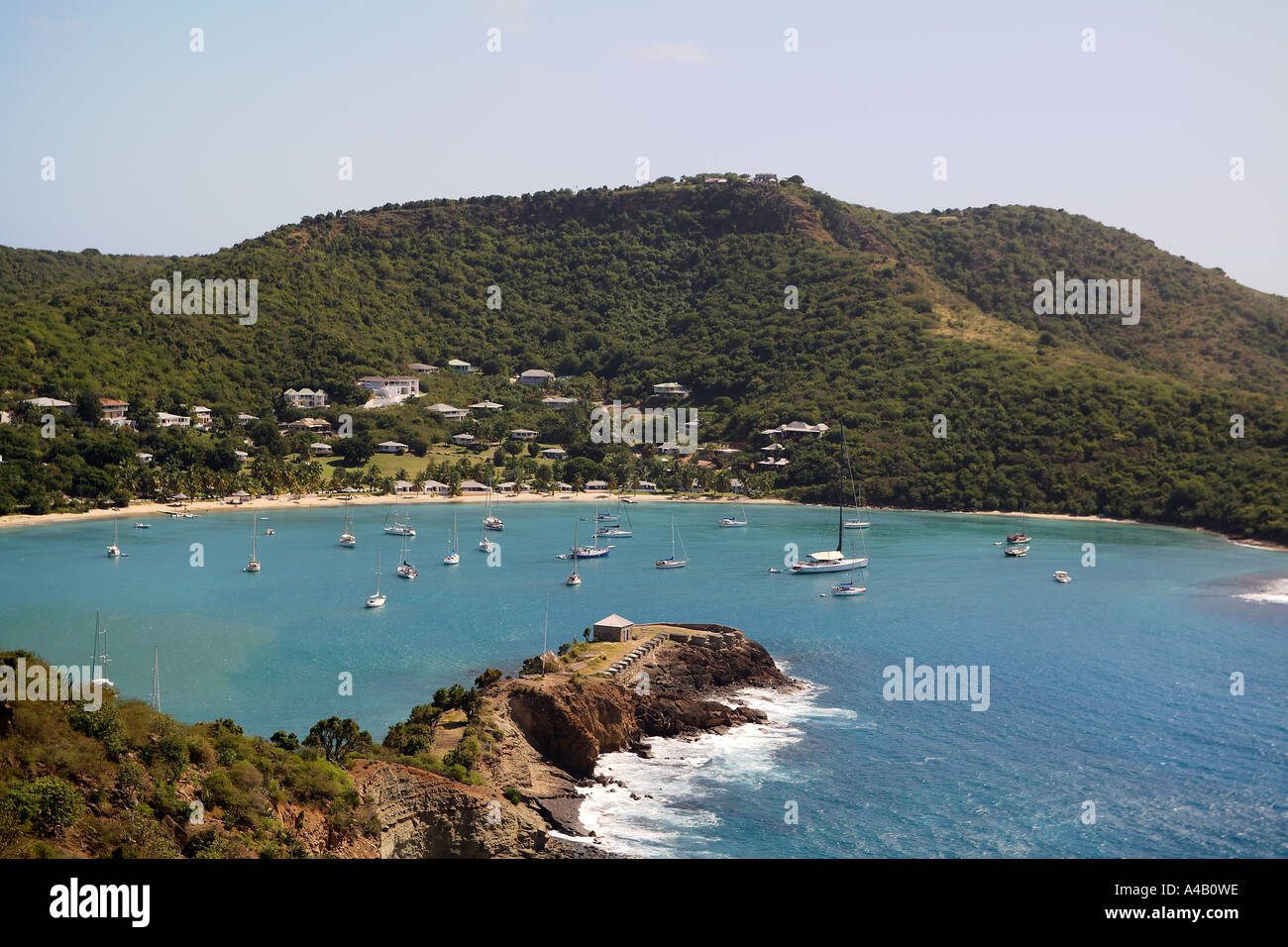Antigua. English harbour & Fort Berkeley Stock Photo Alamy