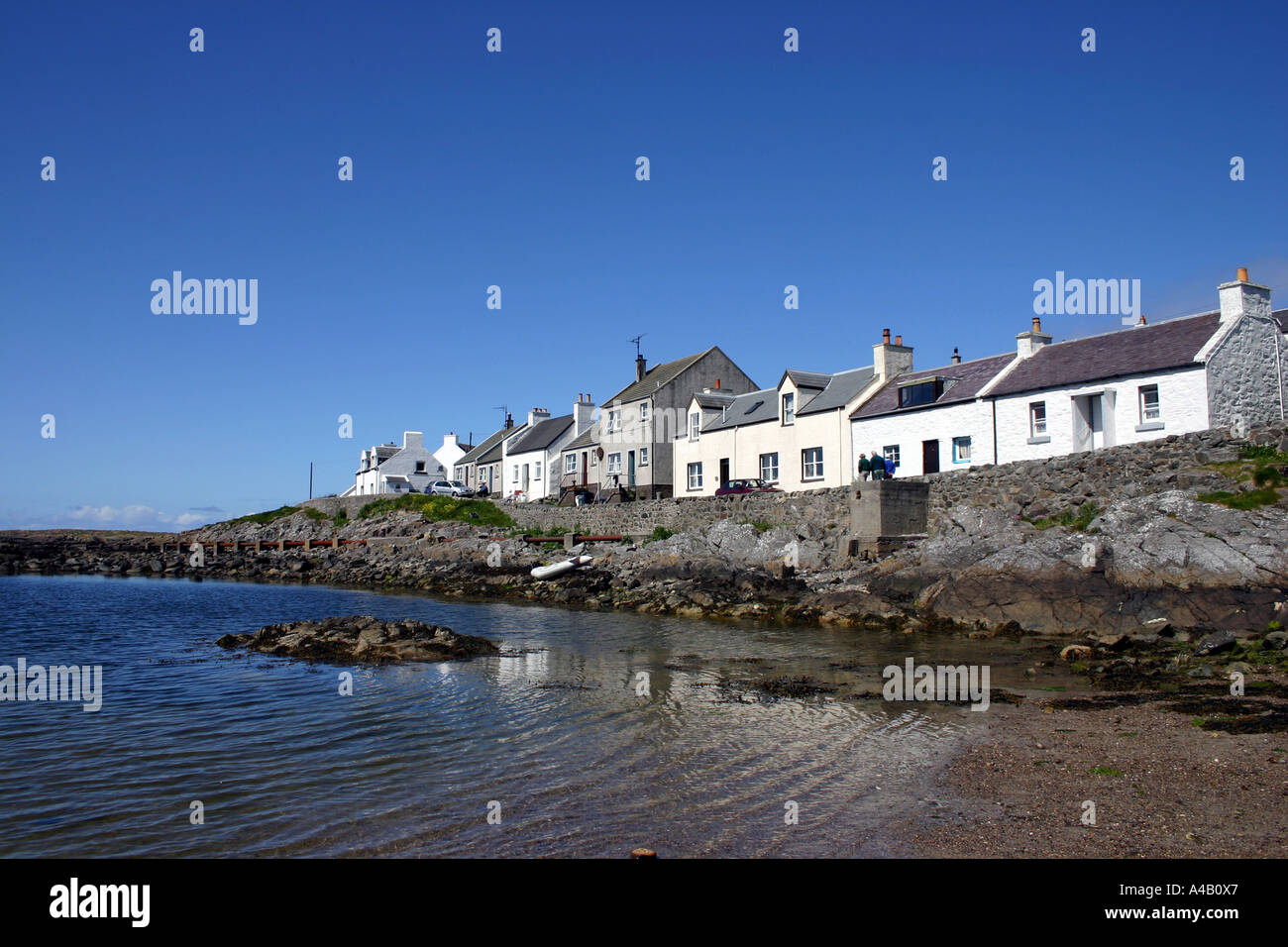 Village of Portnahaven on Island of Islay in Scotland Stock Photo