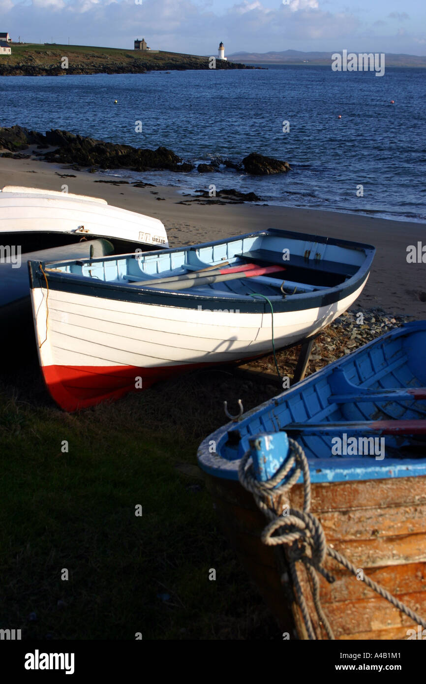 Old Boats on Scottish Island of Islay Stock Photo