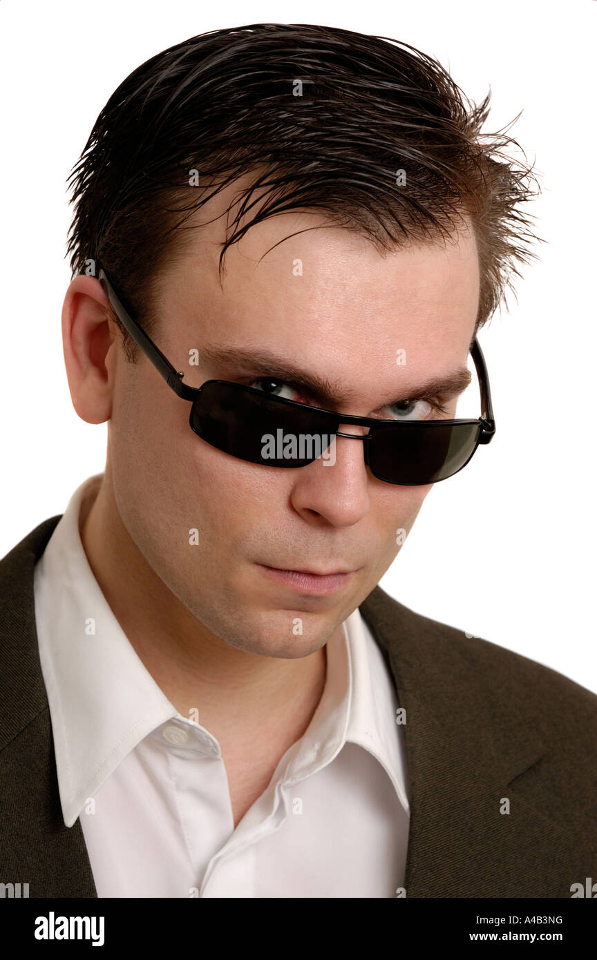 Man in black sunglasses Stock Photo - Alamy