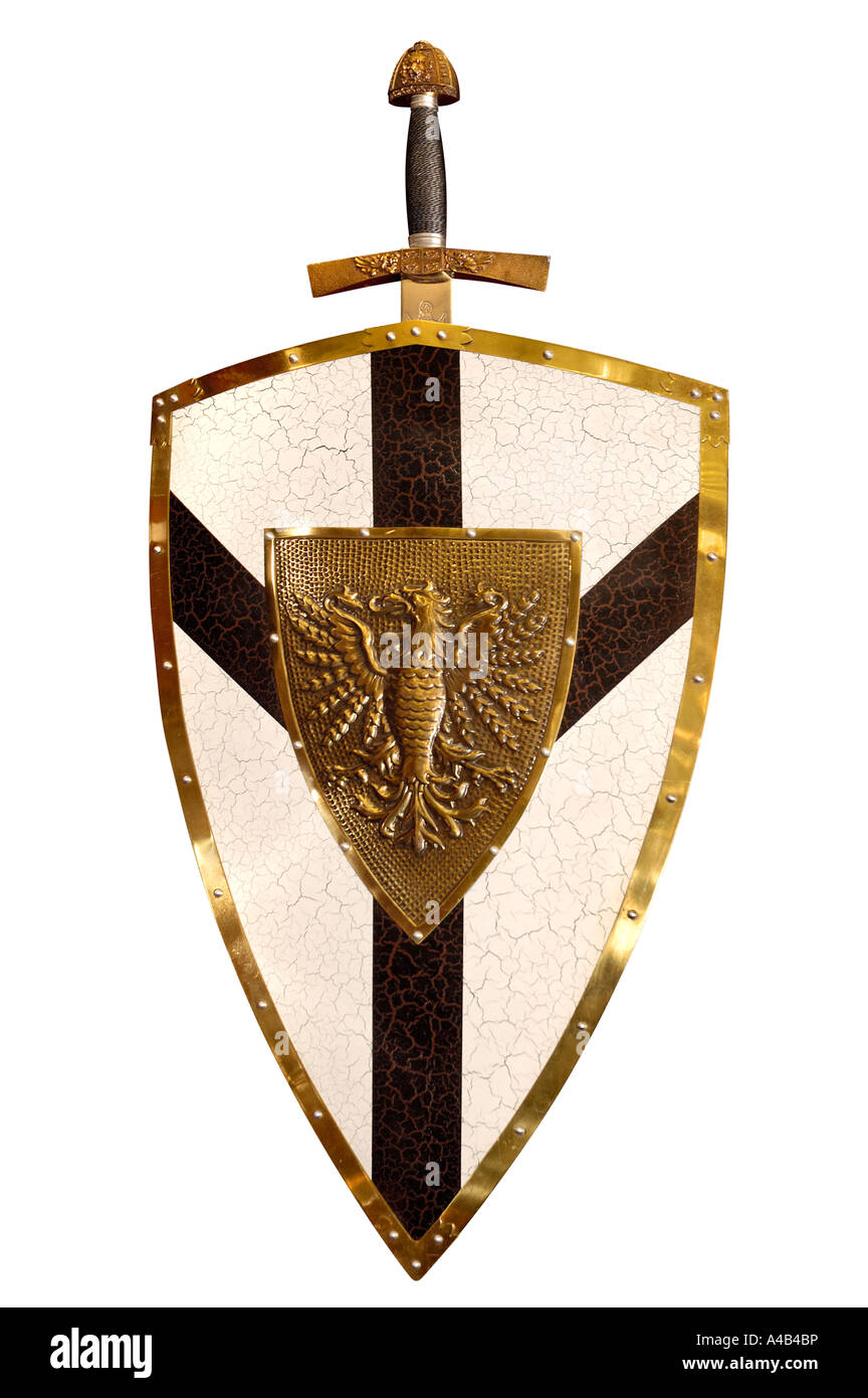 Shield and sword Stock Photo Alamy