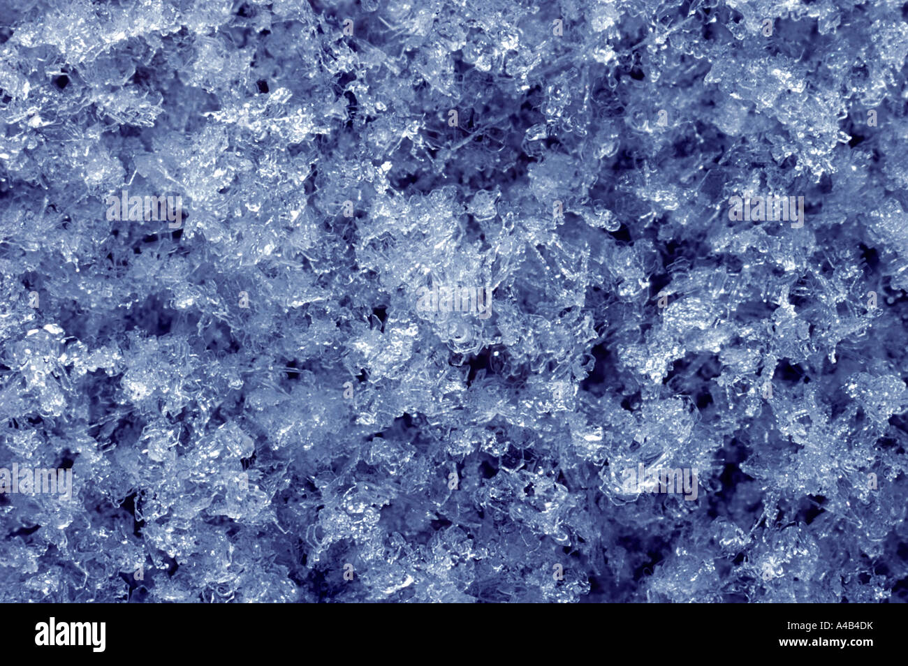 Ice crystals pattern macro Stock Photo