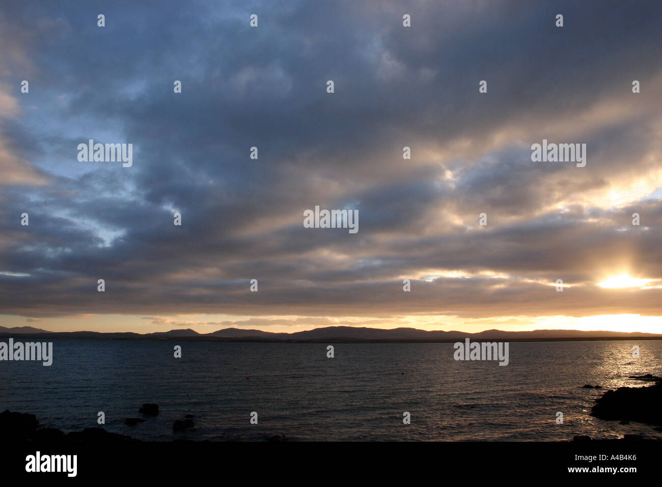 Sunset over Islay, Scottish Highland Sunset Stock Photo Alamy