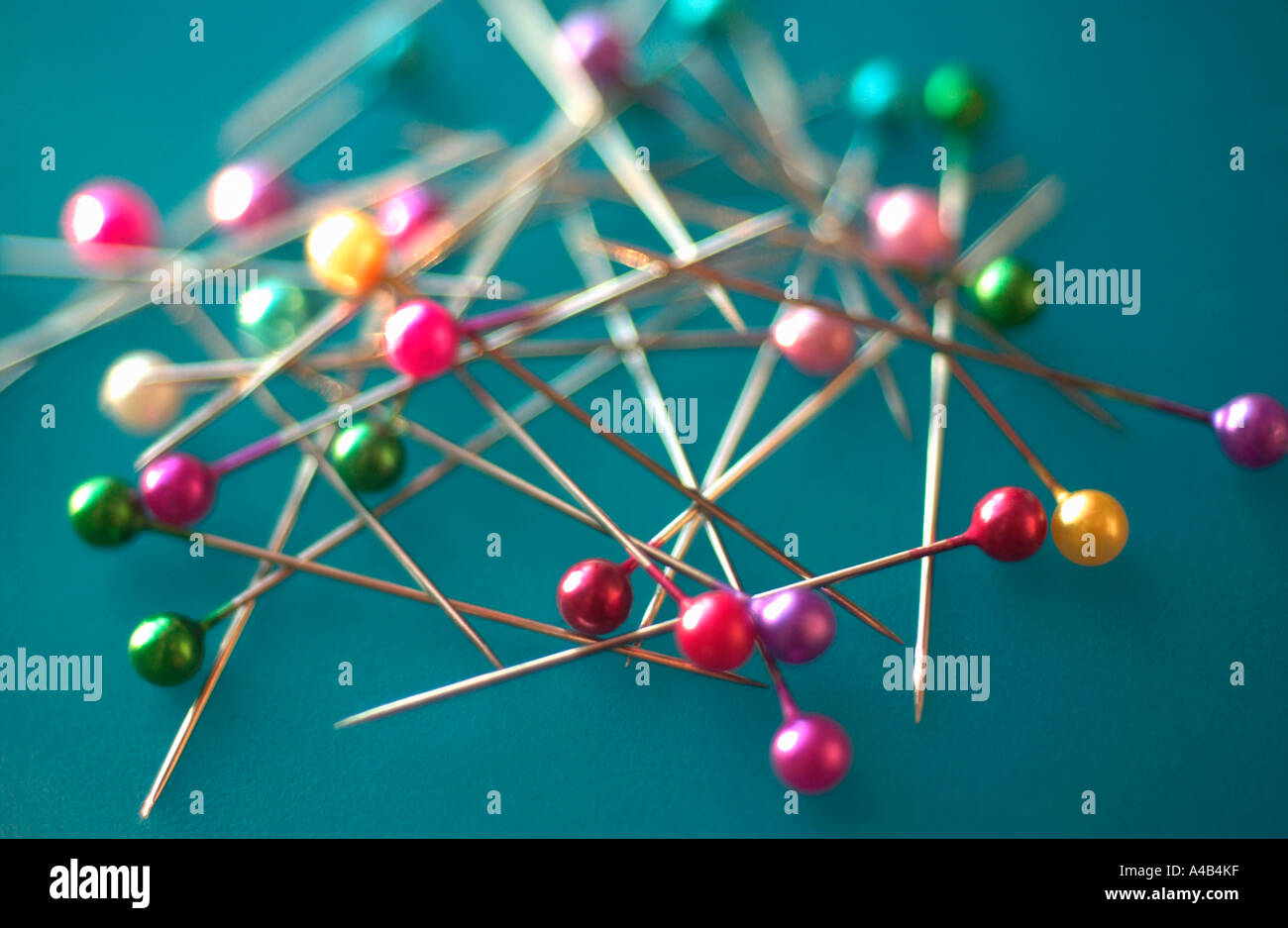 PILE OF COLORED PINS Stock Photo - Alamy