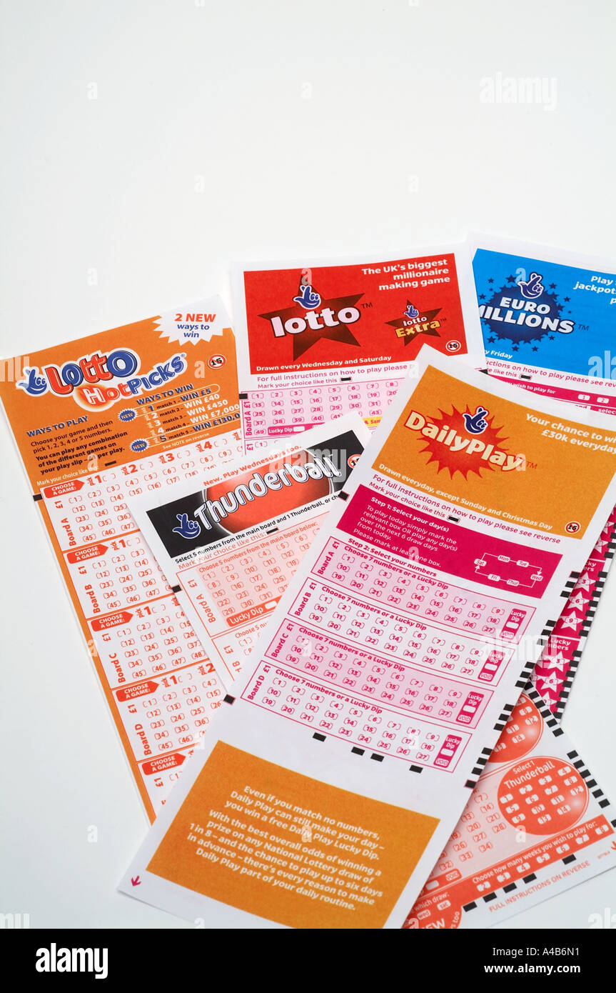 National lottery play slip hires stock photography and images Alamy
