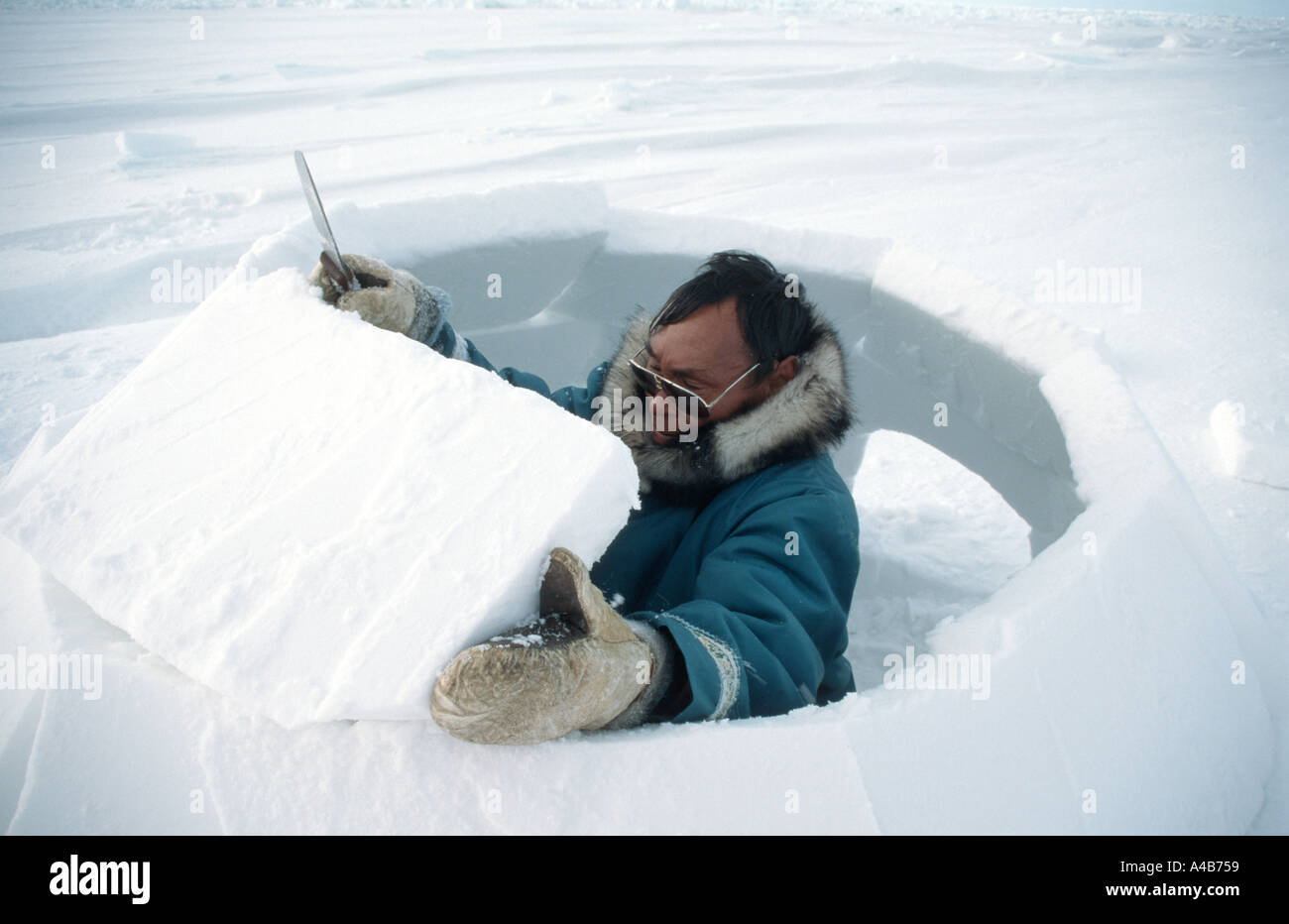 Eskimos Building An Igloo High Resolution Stock Photography And Images Alamy