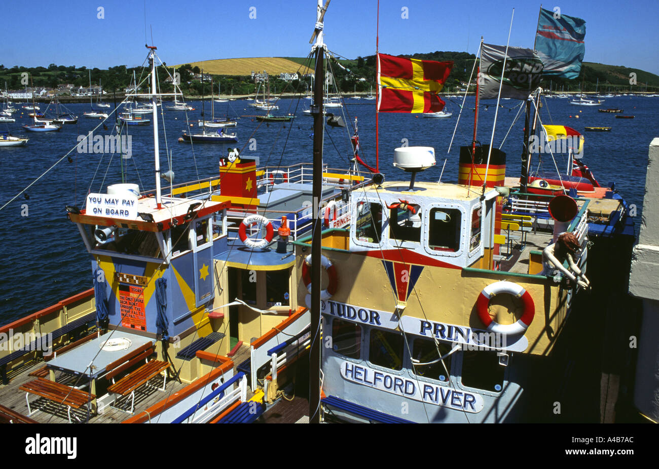 Falmouth Harbour and boats Cornwall England Stock Photo