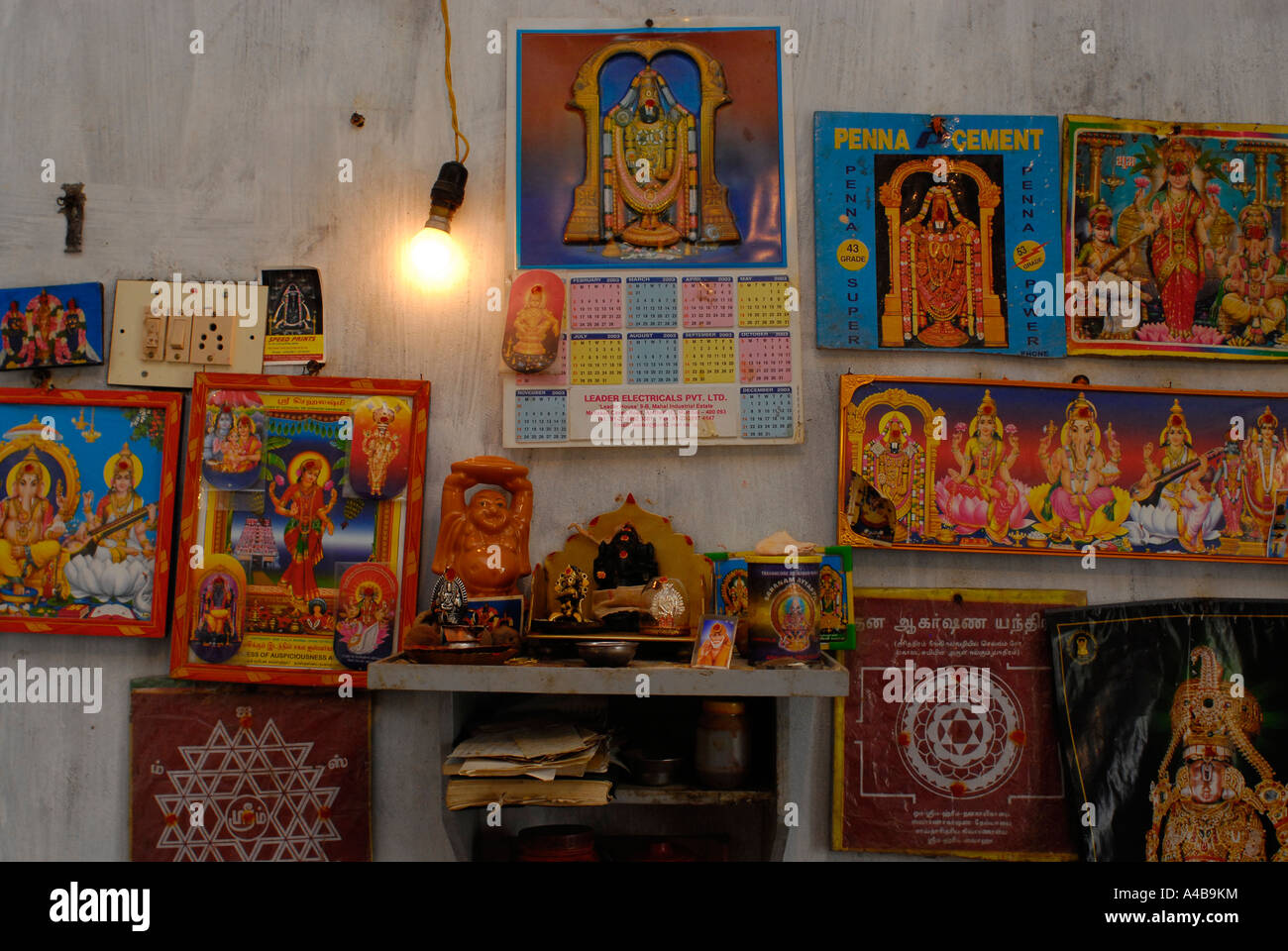 Stock image of Hindu home shrine to Shiva Stock Photo Alamy