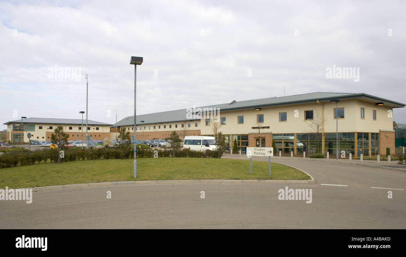 Main entrance Yarl's wood immigration detention centre, Bedfordshire