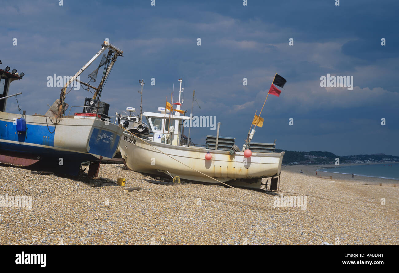 Fishing Boats Dungeness Kent May Stock Photo - Alamy