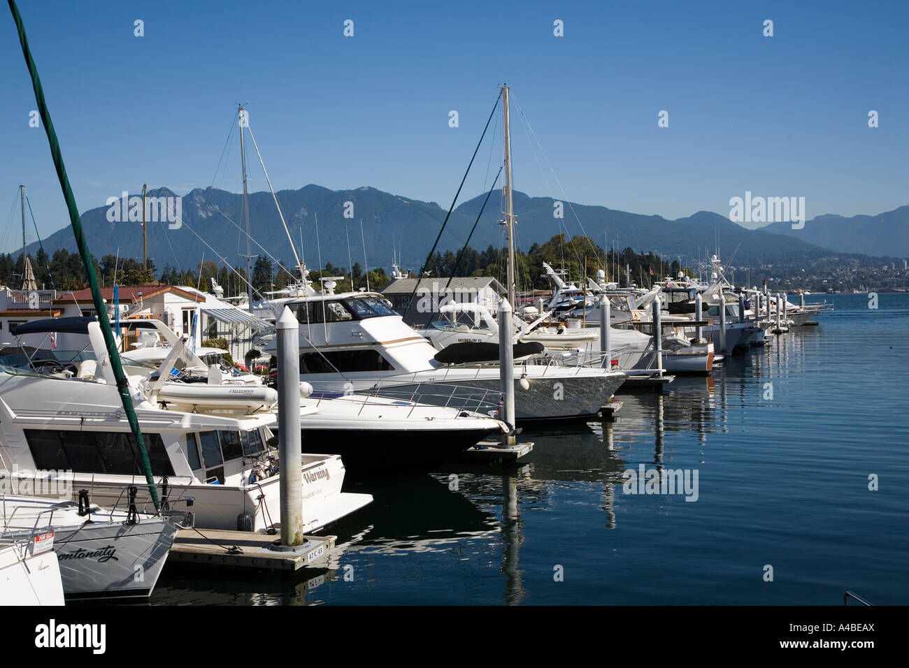 Marina Coal Harbour Vancouver Canada Stock Photo