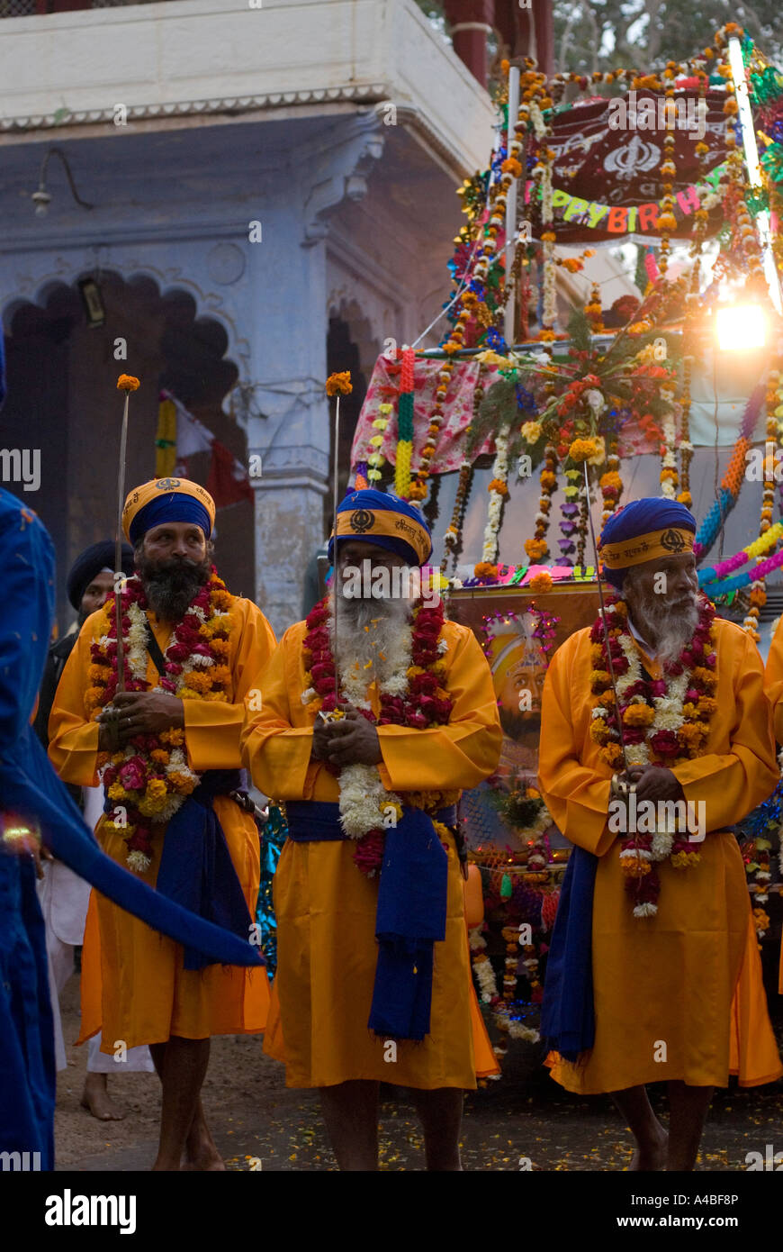 Stock image of Gurupurab Sikh festival of Bhai Amar Das or Bhai Amardas in Bundi Rajasthan India Stock Photo
