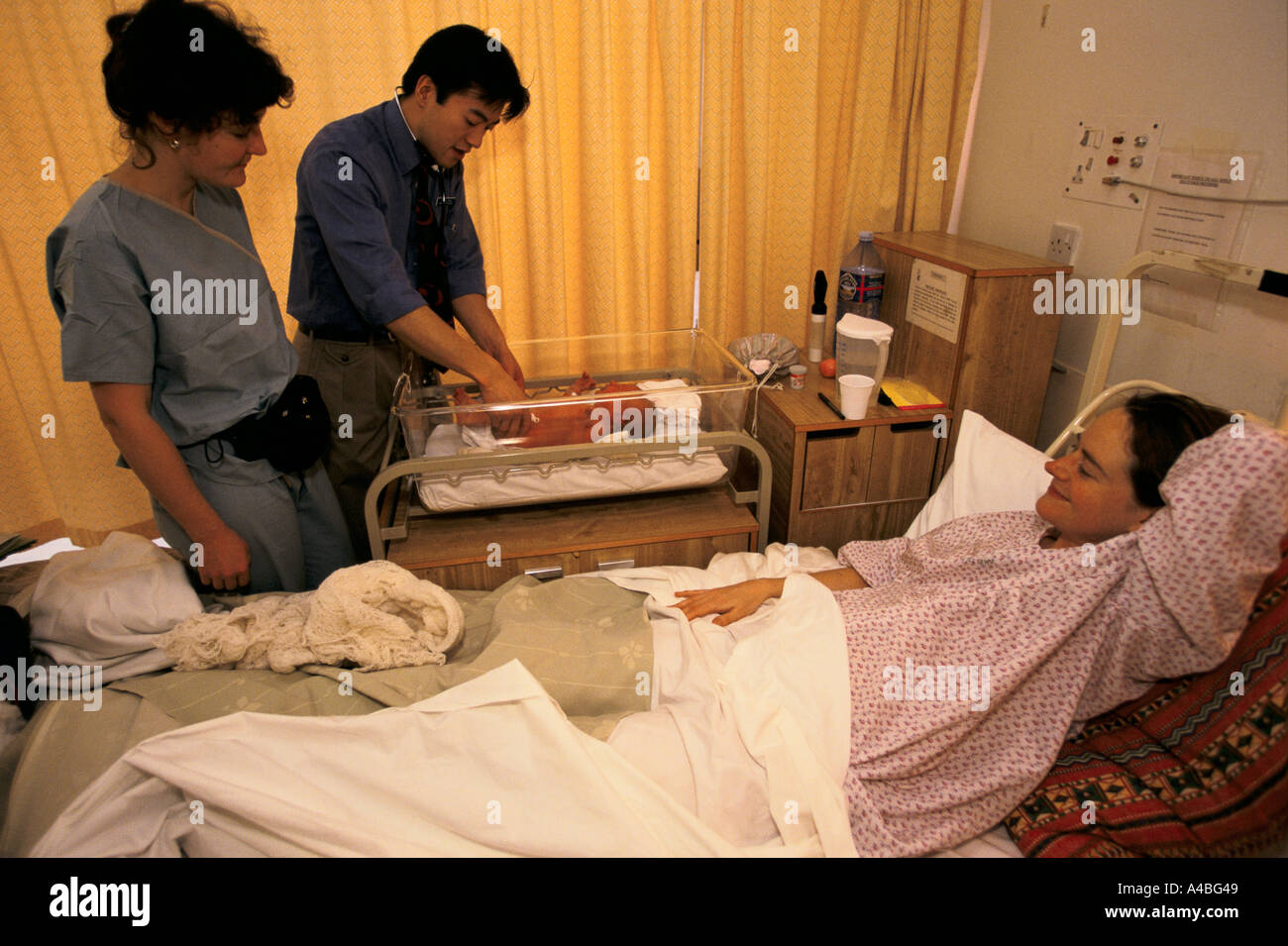 Maternity Unit, Homerton Hospital, London, England A mother who has