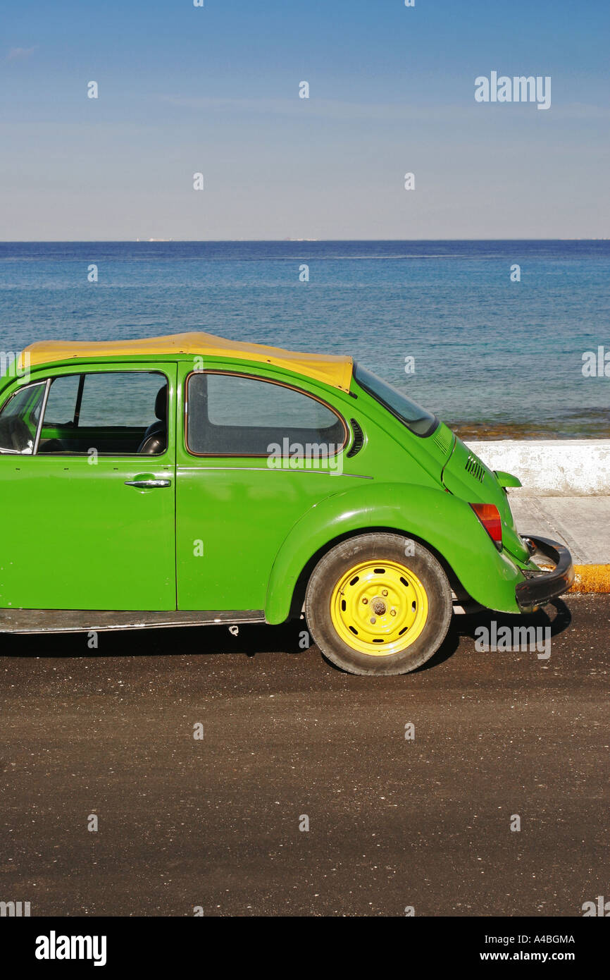 A car at the beach, Cozumel, Mexico Stock Photo Alamy