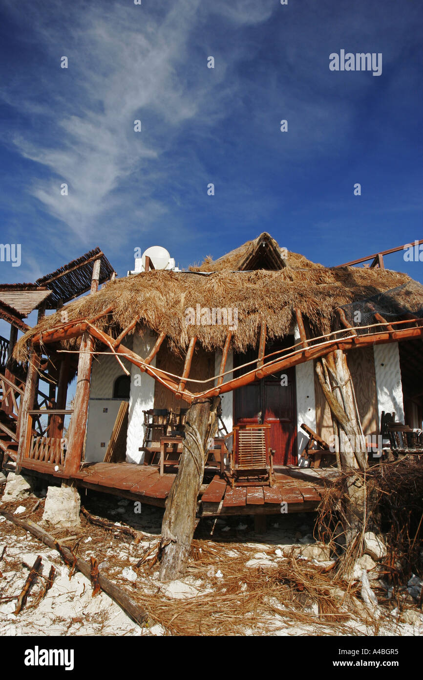 Damaged Beach House After The Hurricane