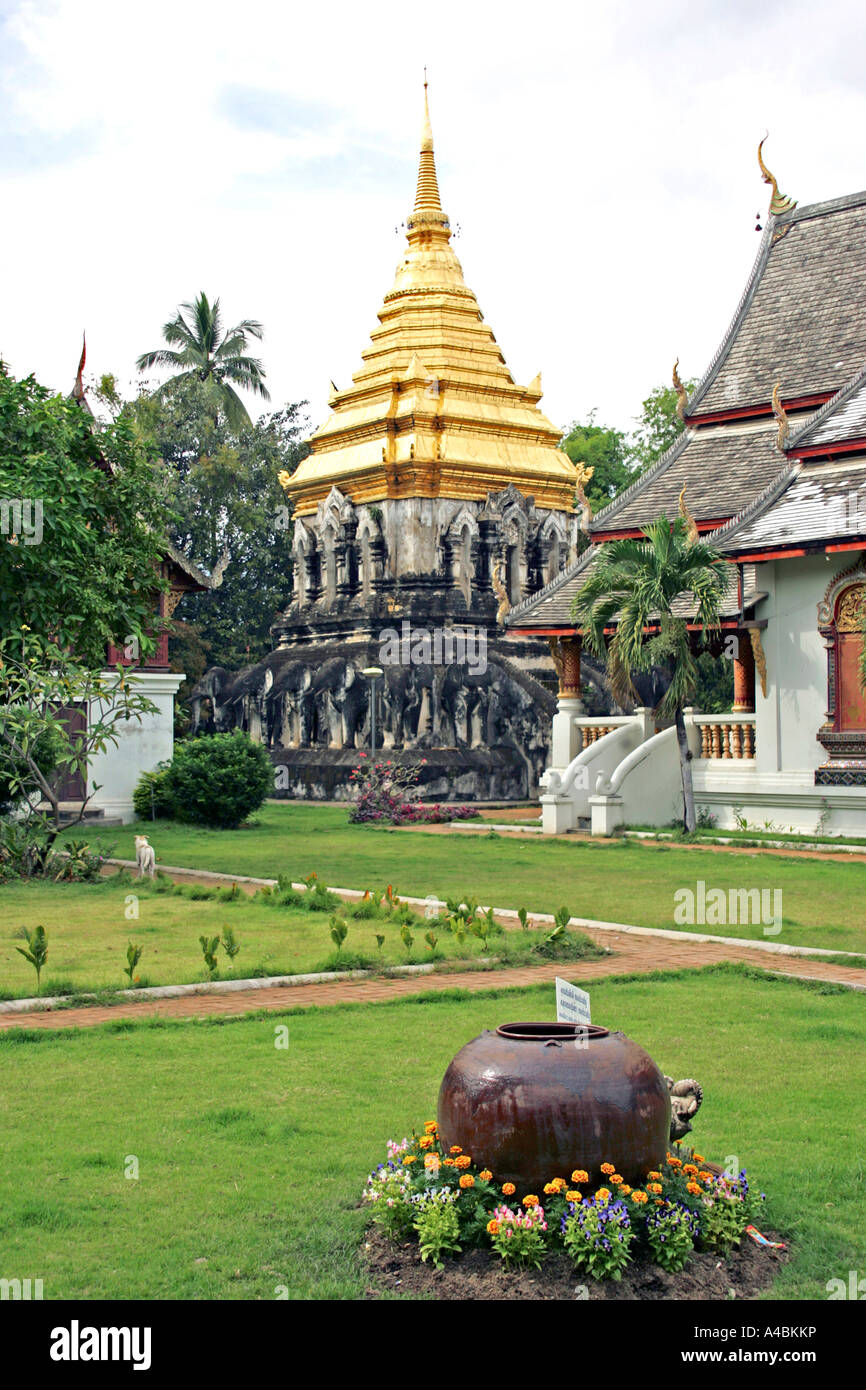 Wat Chiang Man in Chiang Mai Thailand Stock Photo