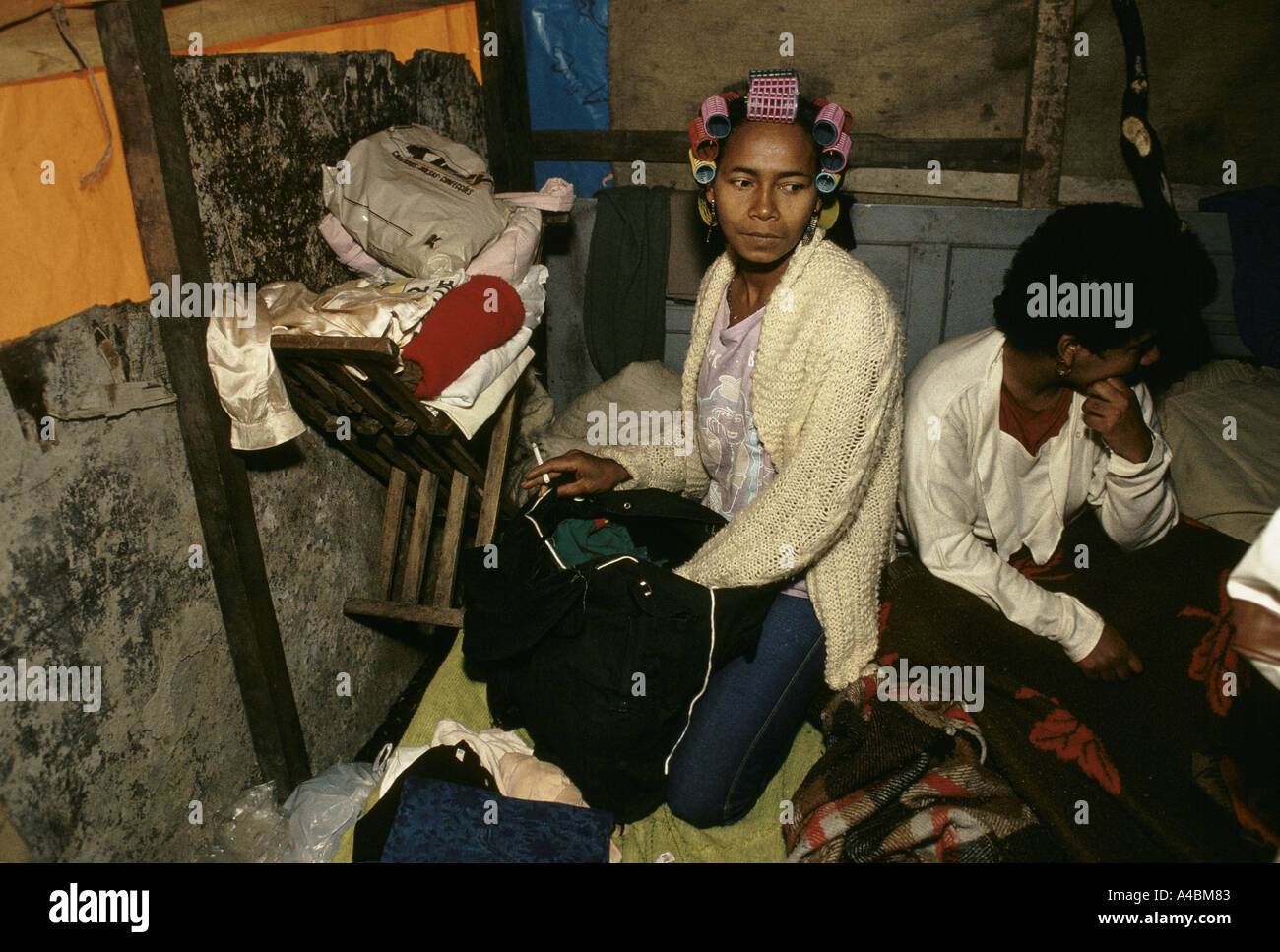 Jardim de Saude (Garden of Health)  community, Sao Paul, Brazil.  Homeless families have invaded unused land to make temporary homes. Stock Photo